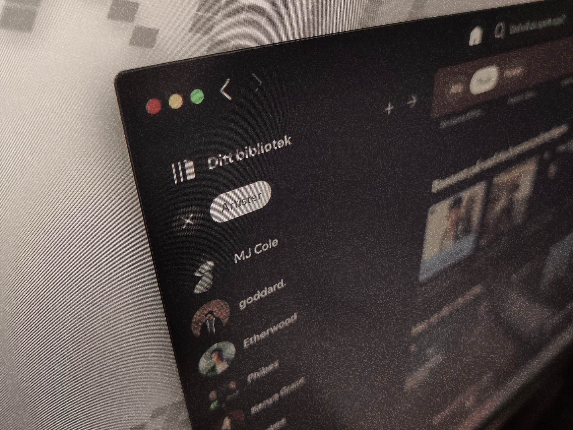 List of artists in my Spotify library